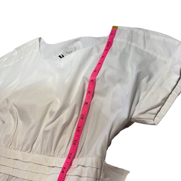 HD Paris White Belted Sash Dress Ladies Size 2 US, 6UK, 34EU Spring Summer - Picture 9 of 11